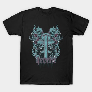 many skulls with cross T-Shirt